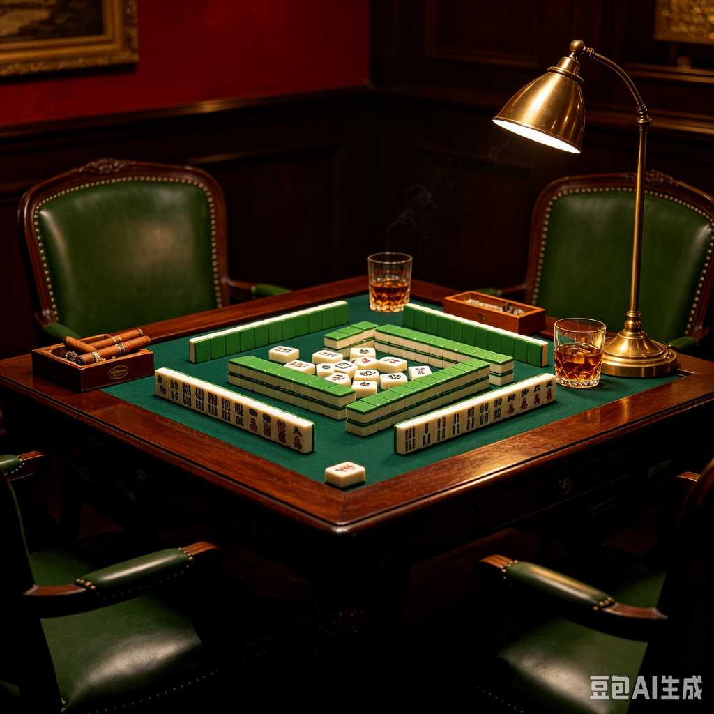 bamboo wood mahjong set